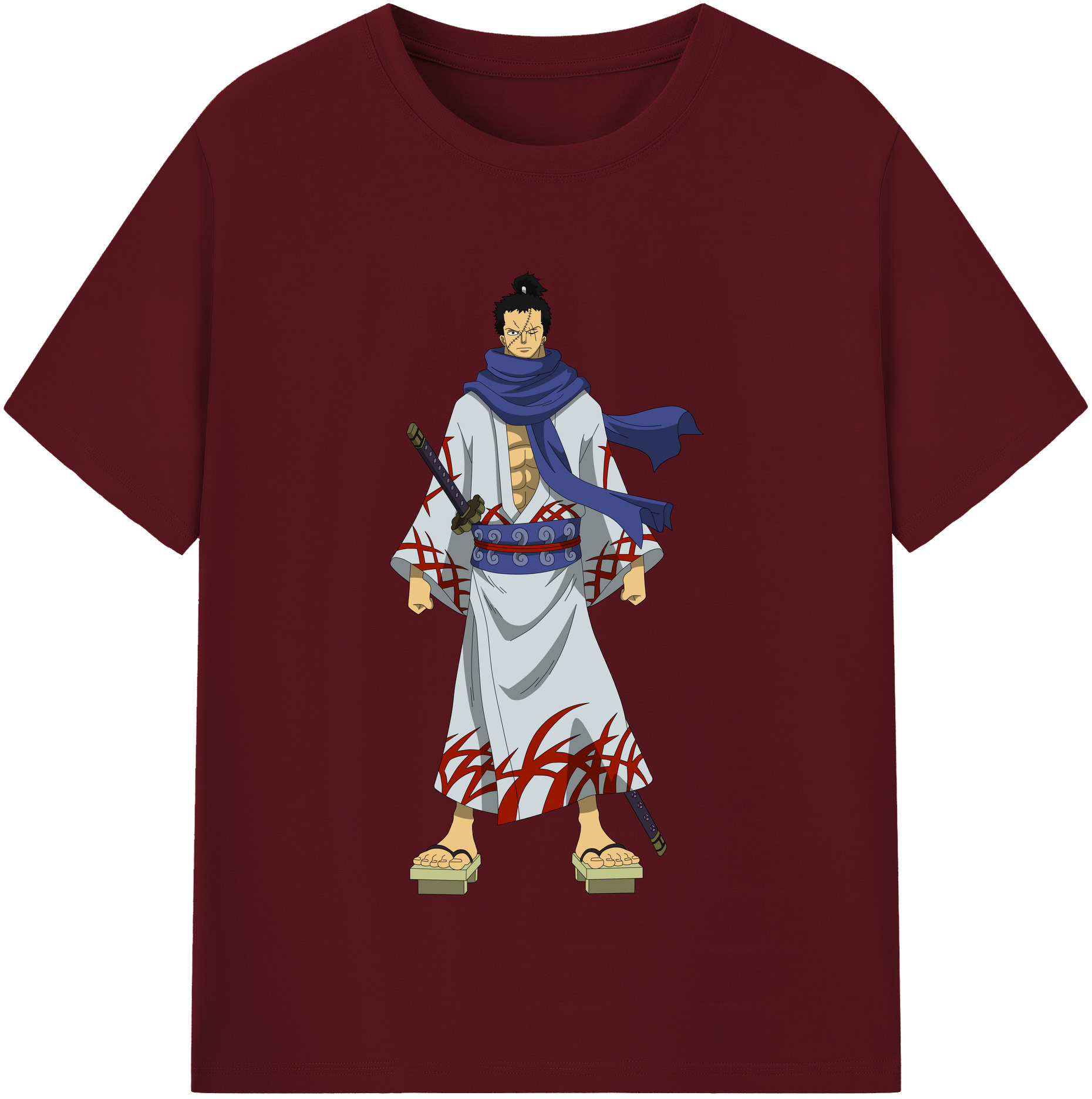 ワンピース ロロノア・ゾロ ONE PIECE Roronoa Zoro 綿100％半袖Tシャツ（フロントプリント）